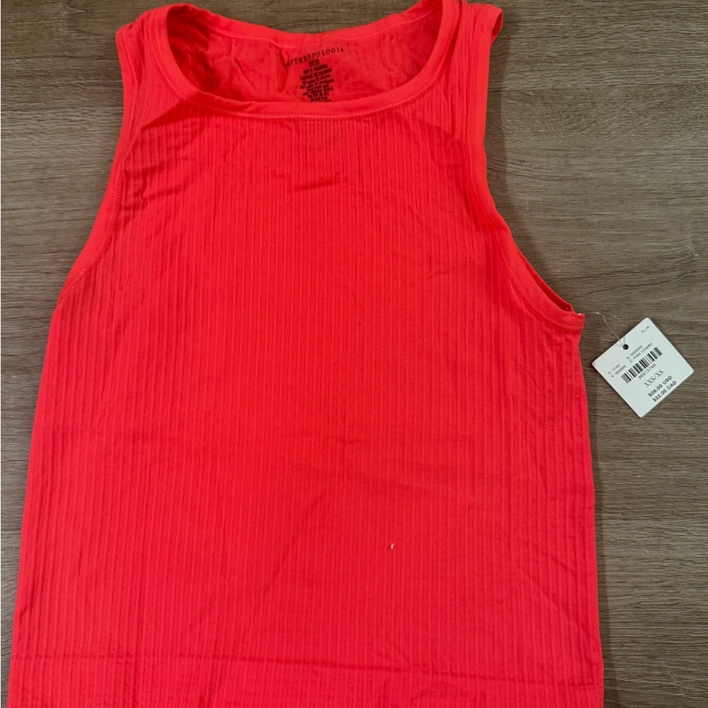Anthropologie Scarlet Ribbed Top